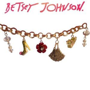 Betsey Johnson Charm Bracelet with Heels, Ring, Bag and More! NEW in Box